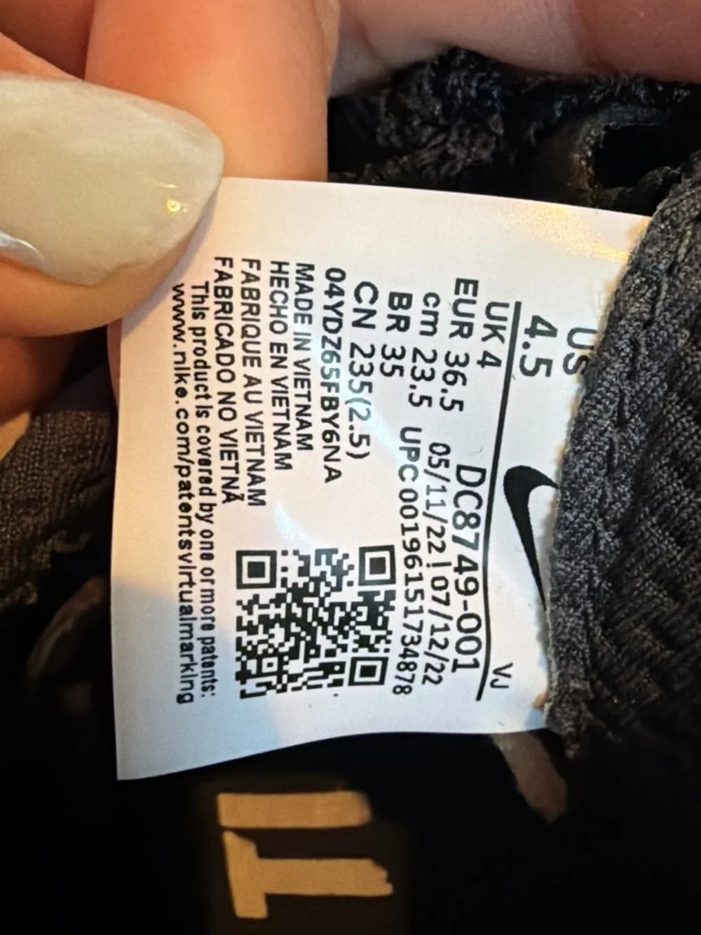 Nike Black track and field shoes